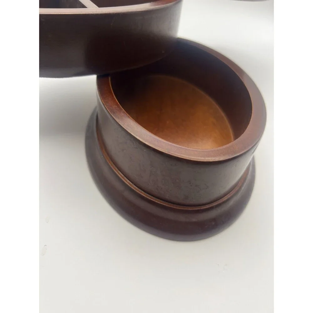 Vintage Bombay Company Wooden Sewing Box, Jewelry Organizer, Pin Cushion Lid